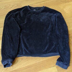 Athleta Girl Feelin' Good Black Plush Sweatshirt Size 8-10